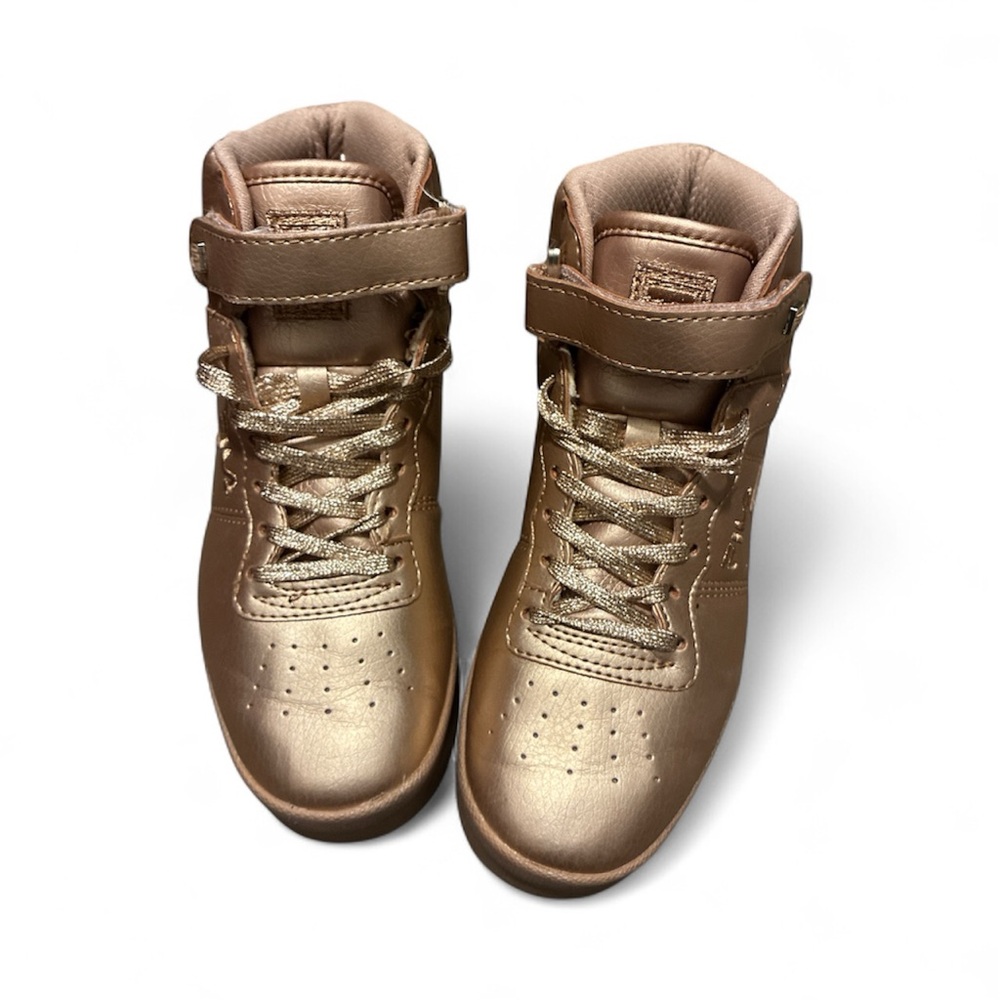 Fila Vulc 13 Sneakers High Tops Women's Metallic Rose Gold Pink Shoes 7.5